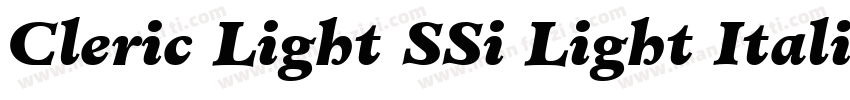 Cleric Light SSi Light Italic字体转换